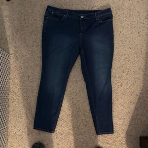 Christopher & Banks Dark Indigo Skinny Jeans-Petite